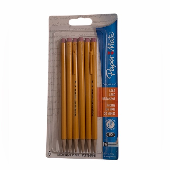 Paper Mate Other - 🐰Paper Mate SharpWriter Mechanical Pencils 6 Pack 0.7mm #2 Yellow